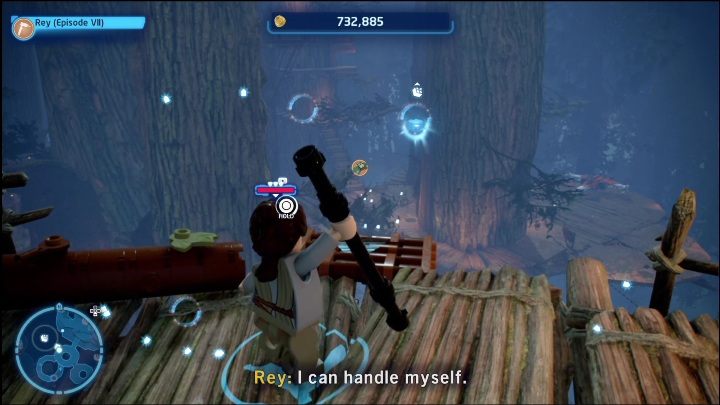 Ta znajdźka wisi w powietrzu pomiędzy drzewami - LEGO Skywalker Saga: Wioska Ewoków - lista wszystkich łamigłówek - LEGO Skywalker Saga - poradnik do gry