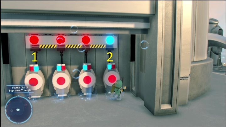 Po otworzeniu obiektu zobaczycie 4 przyciski - LEGO Skywalker Saga: Dzielnica federalna - lista wszystkich łamigłówek - LEGO Skywalker Saga - poradnik do gry