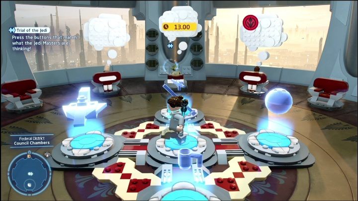 Aby zdobyć ten klocek musicie wykonać test Jedi - LEGO Skywalker Saga: Dzielnica federalna - lista wszystkich łamigłówek - LEGO Skywalker Saga - poradnik do gry