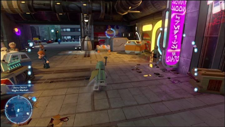 Klocek zdobędziecie za zniszczenie 8 plakatów znajdujących się na głównym placu dzielnicy Uscru - LEGO Skywalker Saga: Dzielnica Uscru - lista wszystkich łamigłówek - LEGO Skywalker Saga - poradnik do gry