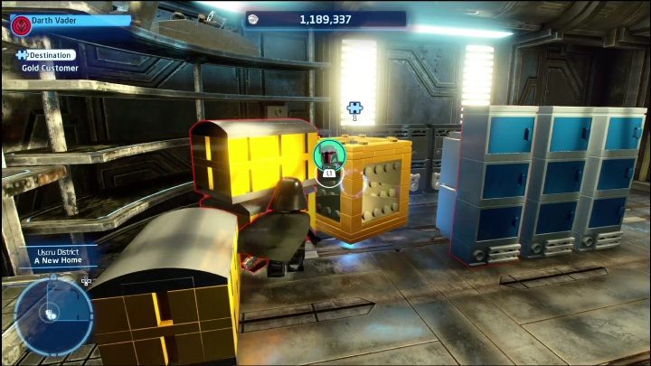 Ten klocek znajdziecie w budynku, na którym zdobyliście klocek Dobytek na dachu (Up on the Roof) - LEGO Skywalker Saga: Dzielnica Uscru - lista wszystkich łamigłówek - LEGO Skywalker Saga - poradnik do gry