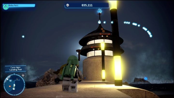 Tę znajdźkę zdobędziecie po drapaniu się na szczyt latarni stojącej na brzegu - LEGO Skywalker Saga: Canto Bight - lista wszystkich łamigłówek - LEGO Skywalker Saga - poradnik do gry