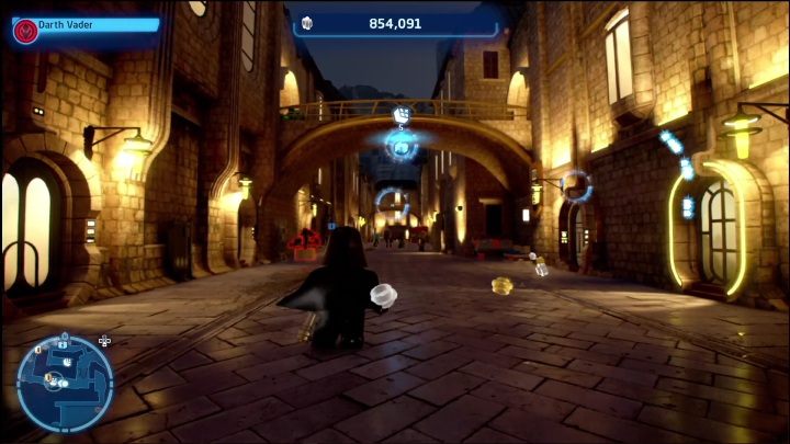 Do tego klocka doskoczycie jedynie jeśli wcześniej ustawicie pod mostem skrzynie, do tego musicie wykorzystać postać z mocą Jedi - LEGO Skywalker Saga: Canto Bight - lista wszystkich łamigłówek - LEGO Skywalker Saga - poradnik do gry