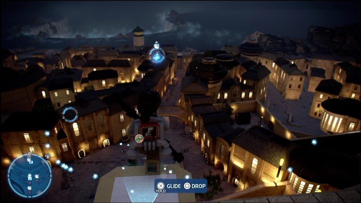 Do tej znajdźki dotrzecie wykorzystując lotnie Zbieracza - LEGO Skywalker Saga: Canto Bight - lista wszystkich łamigłówek - LEGO Skywalker Saga - poradnik do gry