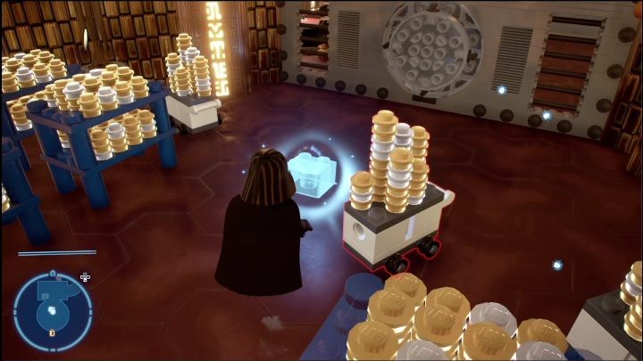 Po wejściu do środka po prostu zeskoczcie na dno skarbca, a znajdziecie klocek - LEGO Skywalker Saga: Canto Bight - lista wszystkich łamigłówek - LEGO Skywalker Saga - poradnik do gry