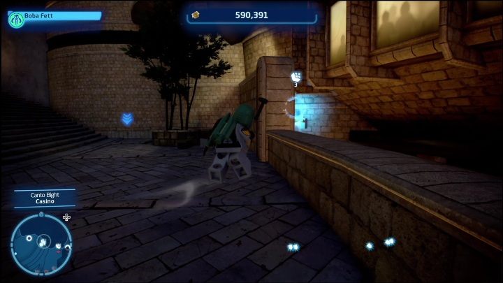 Do tej znajdźki dostaniecie się korzystając z pomocy postaci z hakiem - LEGO Skywalker Saga: Canto Bight - lista wszystkich łamigłówek - LEGO Skywalker Saga - poradnik do gry