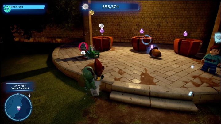 Aby zdobyć ten klocek musicie zerwać z drzewa 3 żołędzie, a następnie zasadzić je w doniczkach - LEGO Skywalker Saga: Canto Bight - lista wszystkich łamigłówek - LEGO Skywalker Saga - poradnik do gry