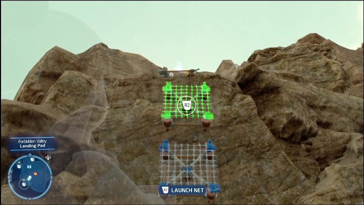 Na początku musicie użyć wyrzutni sieci i ustawić ją na ścianie - LEGO Skywalker Saga: Zakazana Dolina - lista wszystkich łamigłówek - LEGO Skywalker Saga - poradnik do gry