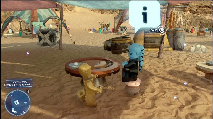 Otrzymacie tę znajdźkę za przyniesienie klientom 3 produktów - LEGO Skywalker Saga: Zakazana Dolina - lista wszystkich łamigłówek - LEGO Skywalker Saga - poradnik do gry