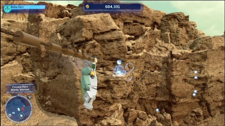 Ta znajdźka leży na niewielkiej półce skalnej - LEGO Skywalker Saga: Zakazana Dolina - lista wszystkich łamigłówek - LEGO Skywalker Saga - poradnik do gry