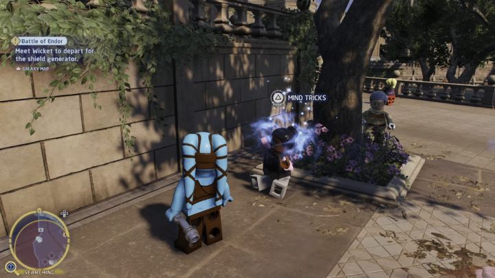 Udajcie się do kamiennego kręgu i przejmijcie kontrolę nad kobietą siedzącą pod drzewem - LEGO Skywalker Saga: Skaldowie (Rock Music) - solucja, opis przejścia - LEGO Skywalker Saga - poradnik do gry