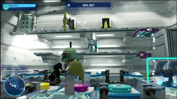 Ten klocek otrzymacie, gdy zaprowadzicie postać na sam dół, prosto do znajdźki - LEGO Skywalker Saga: Miasto Tipoca - lista wszystkich łamigłówek - LEGO Skywalker Saga - poradnik do gry