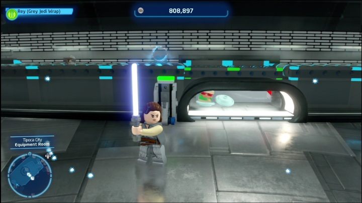 Ten klocek znajduje się na piętrze, na taśmie z posiłkami - LEGO Skywalker Saga: Miasto Tipoca - lista wszystkich łamigłówek - LEGO Skywalker Saga - poradnik do gry