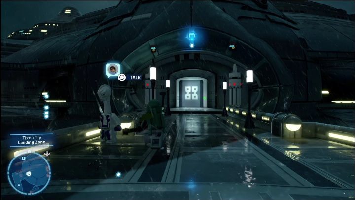 Ten klocek znajdziecie nad drzwiami wejściowymi do całej lokacji - LEGO Skywalker Saga: Miasto Tipoca - lista wszystkich łamigłówek - LEGO Skywalker Saga - poradnik do gry