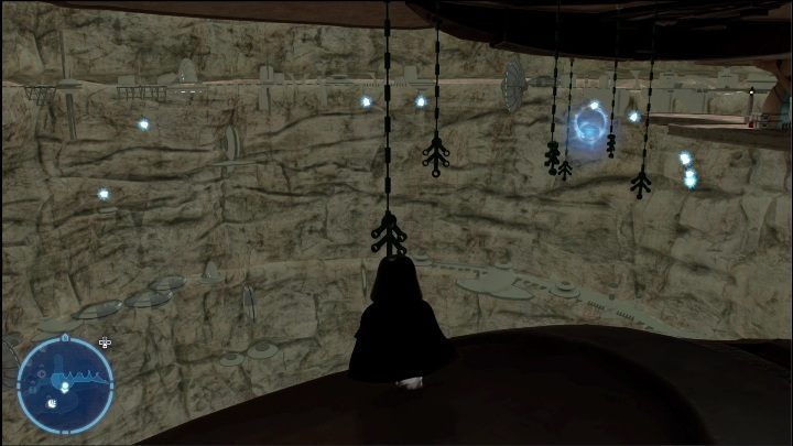 Znajdźka wisi pod budynkiem, pomiędzy lianami - LEGO Skywalker Saga: Miasto Pau - lista wszystkich łamigłówek - LEGO Skywalker Saga - poradnik do gry