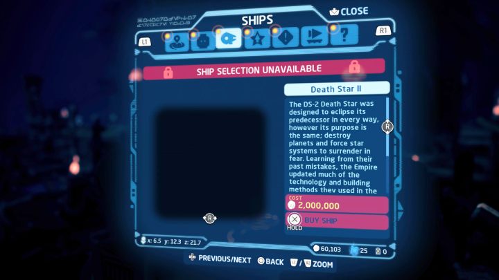 Po rozmowie ze zleceniodawcą Gwiazda Śmierci 2 zostanie jedynie odblokowana do kupienia - LEGO Skywalker Saga: Kula Zguby III (Doom Ball III) - solucja, opis przejścia - LEGO Skywalker Saga - poradnik do gry