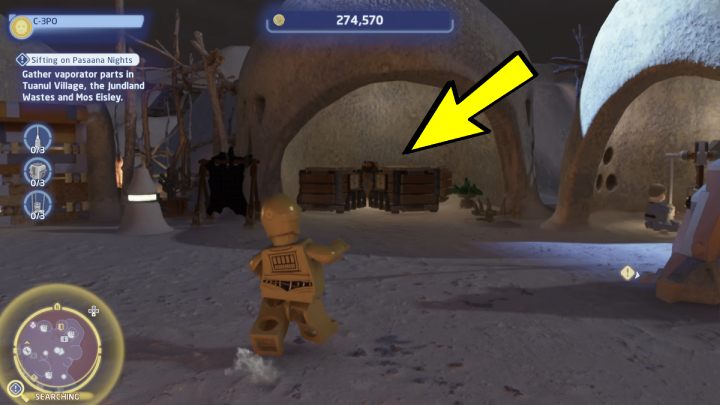 Udajcie się do wioski Taunal na planecie Jakku - LEGO Skywalker Saga: Zadośćuczynne zbieranie zasobów (Sifting on Pasaana Nights) - solucja, opis przejścia - LEGO Skywalker Saga - poradnik do gry