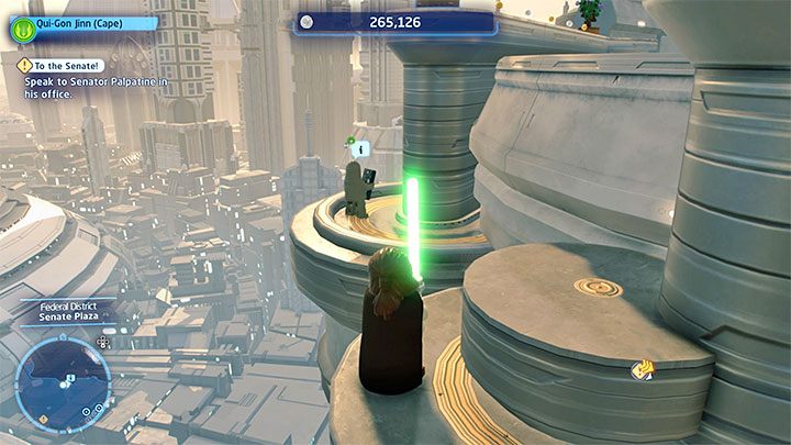 Po dotarciu do nowej małej lokacji udajcie się na lewo od postoju taksówek - LEGO Skywalker Saga: Gdzie jest wookiee? (Wheres the Wookiee?) - lista wszystkich (cz. 1) - LEGO Skywalker Saga - poradnik do gry