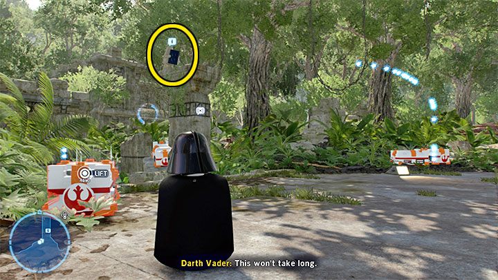 Wookiee stoi na wysokiej półce w ruinach (powyższy obrazek) - LEGO Skywalker Saga: Gdzie jest wookiee? (Wheres the Wookiee?) - lista wszystkich (cz. 2) - LEGO Skywalker Saga - poradnik do gry