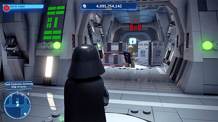 Po znalezieniu się na pokładzie Pancernika Federacji Handlowej dotrzyjcie do krótkiego korytarza w jego południowej części - LEGO Skywalker Saga: Gdzie jest wookiee? (Wheres the Wookiee?) - lista wszystkich (cz. 2) - LEGO Skywalker Saga - poradnik do gry