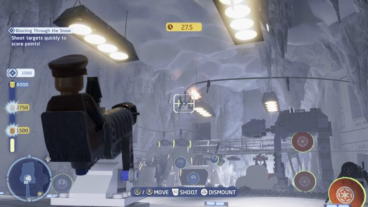 Próba polega na zestrzeleniu jak największej ilości tarcz - LEGO Skywalker Saga: Hoth - próby, solucja, opis przejścia - LEGO Skywalker Saga - poradnik do gry