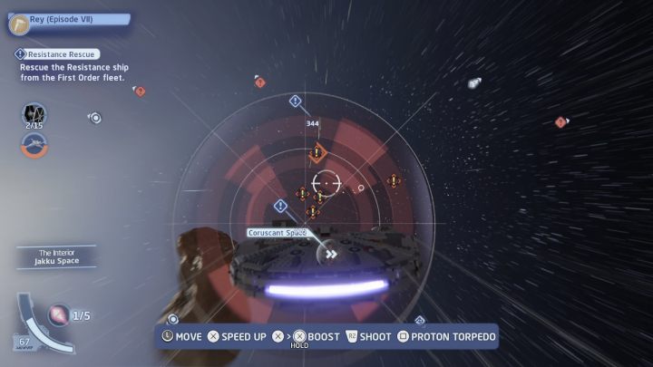 Przyjmijcie zadanie od zleceniodawcy w przestrzeni lokalnej planety Jakku - LEGO Skywalker Saga: Ratunek rodem z ruchu oporu (Resistance Rescue) - solucja, opis przejścia - LEGO Skywalker Saga - poradnik do gry