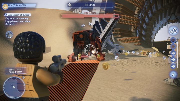 Gdy dotrzecie do obszaru poszukiwań zaatakuje Was szukana maszyna - LEGO Skywalker Saga: Kiedy lugga daje nogę (Luggabeast of Burden) - solucja, opis przejścia - LEGO Skywalker Saga - poradnik do gry