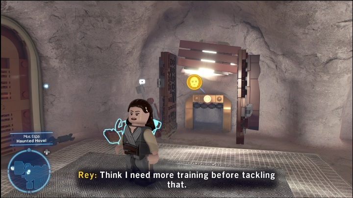 Ta znajdźka schowana jest w jednym z budynków, za wąskim korytarzem - LEGO Skywalker Saga: Mos Espa - lista wszystkich łamigłówek - LEGO Skywalker Saga - poradnik do gry