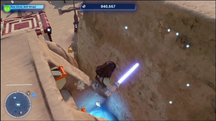 Ten klocek znajdziecie w centralnej części mapy, pomiędzy dwoma budynkami - LEGO Skywalker Saga: Mos Espa - lista wszystkich łamigłówek - LEGO Skywalker Saga - poradnik do gry