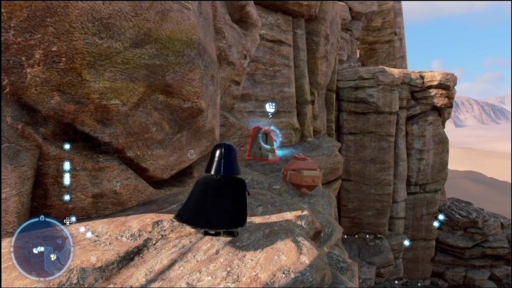 Tę znajdźkę również musicie wydobyć ze skały - LEGO Skywalker Saga: Pustynia Jundlandii- lista wszystkich łamigłówek - LEGO Skywalker Saga - poradnik do gry