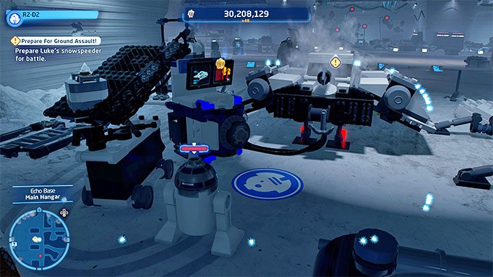 Ostatnia czynność jest do wykonania za ścigaczem - LEGO Skywalker Saga: Szturm na bazę Echo (Assault on Echo Base) - solucja, opis przejścia - LEGO Skywalker Saga - poradnik do gry