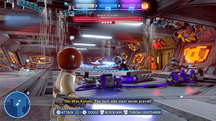 Obie opisane powyżej ścieżki zbiegają się w tym samym miejscu - dotrzecie do pomieszczenia, w którym do rozegrania jest drugi pojedynek z Anakinem - LEGO Skywalker Saga: Anakin Skywalker - boss, jak pokonać? - LEGO Skywalker Saga - poradnik do gry