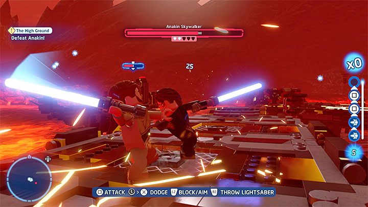 Odczekajcie spokojnie na zakończenie przejażdżki na małych lewitujących platformach - LEGO Skywalker Saga: Anakin Skywalker - boss, jak pokonać? - LEGO Skywalker Saga - poradnik do gry