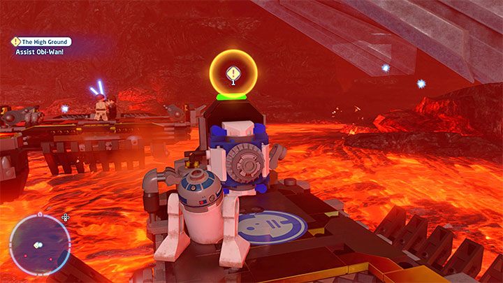 W końcowej części etapu Obi-Wanowi dwukrotnie będą musiały pomóc towarzyszące mu droidy - LEGO Skywalker Saga: Anakin Skywalker - boss, jak pokonać? - LEGO Skywalker Saga - poradnik do gry