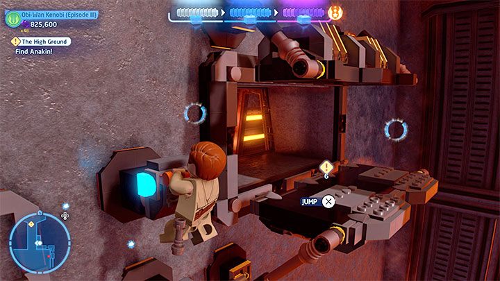 Drugi wariant zakłada wybranie alternatywnej ścieżki i powiązany jest z opisanym w poprzednim podpunkcie wyzwaniem Skrad-ani-e - LEGO Skywalker Saga: Przewaga wysokości (The High Ground) - solucja, opis przejścia - LEGO Skywalker Saga - poradnik do gry