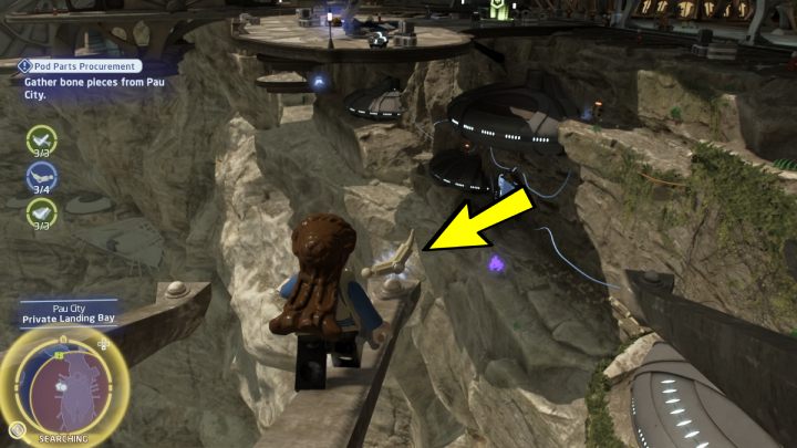 Pozostałe 4 klocki znajdziecie na szkielecie lub na krawędzi szkieletu - LEGO Skywalker Saga: Czyhając na części (Pod Parts Procurement) - solucja, opis przejścia - LEGO Skywalker Saga - poradnik do gry