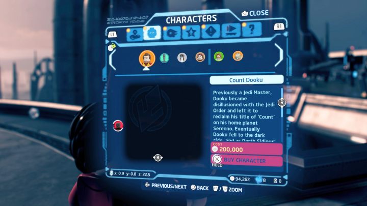 Odblokowanych bohaterów do kupienia znajdziecie w zakładce Postacie (Characters) - LEGO Skywalker Saga: Jak działa odblokowanie bohaterów? - LEGO Skywalker Saga - poradnik do gry