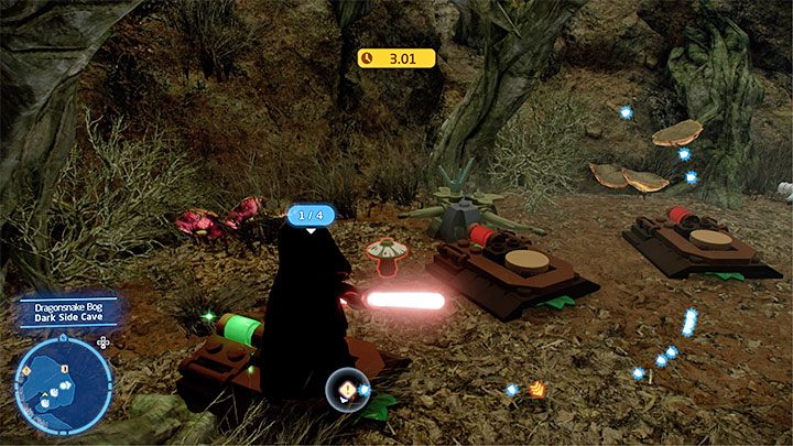 Klocek Kyber zamknięty jest w klatce - LEGO Skywalker Saga: Bagno smokowęża - lista wszystkich łamigłówek - LEGO Skywalker Saga - poradnik do gry