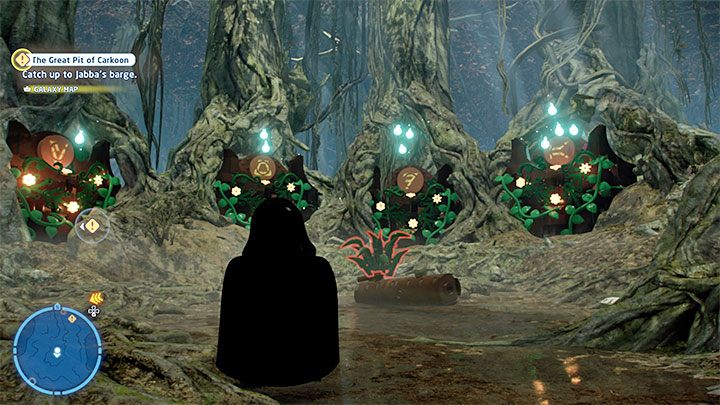 Rozwiązanie zagadki prezentuje dołączony obrazek - LEGO Skywalker Saga: Bagno smokowęża - lista wszystkich łamigłówek - LEGO Skywalker Saga - poradnik do gry