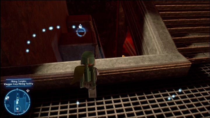 W północnej części lokacji, pod schodami, schowana jest znajdźka - LEGO Skywalker Saga: Kompleks kopalniany - lista wszystkich łamigłówek - LEGO Skywalker Saga - poradnik do gry