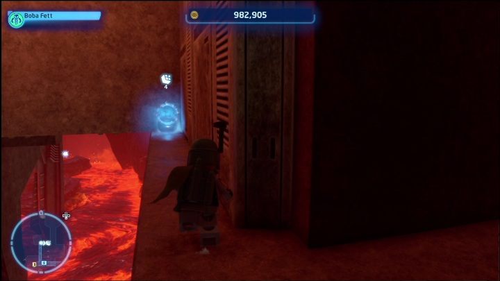 Ten klocek znajdziecie na półce wokół budynku, w centralnej części regionu, na dolnym poziomie - LEGO Skywalker Saga: Kompleks kopalniany - lista wszystkich łamigłówek - LEGO Skywalker Saga - poradnik do gry