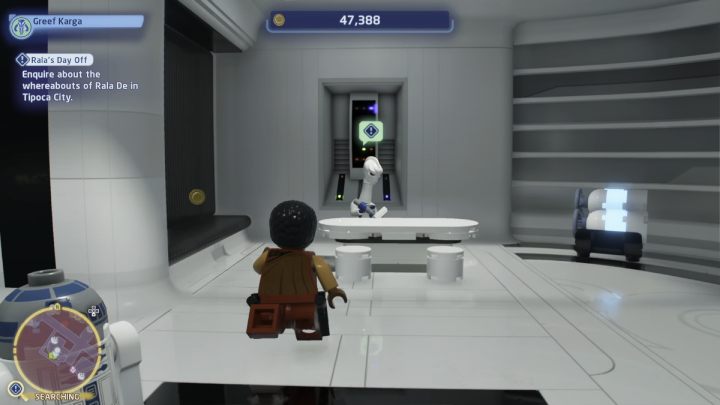 Wyjdźcie drzwiami po prawej stronie i udajcie się korytarzem prosto - LEGO Skywalker Saga: Dzień Rala-ksu (Ralas Day Off) - solucja, opis przejścia - LEGO Skywalker Saga - poradnik do gry