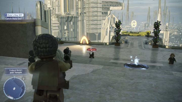 Po wejściu w interakcję z Ralą De, poszukiwany zacznie uciekać - LEGO Skywalker Saga: Dzień Rala-ksu (Ralas Day Off) - solucja, opis przejścia - LEGO Skywalker Saga - poradnik do gry