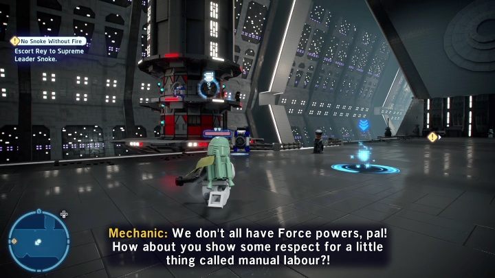 Kolejna znajdźka wymaga jedynie wskoczenia na wyższe piętro - LEGO Skywalker Saga: Ostatni Jedi - lista znajdziek i nagrody - LEGO Skywalker Saga - poradnik do gry