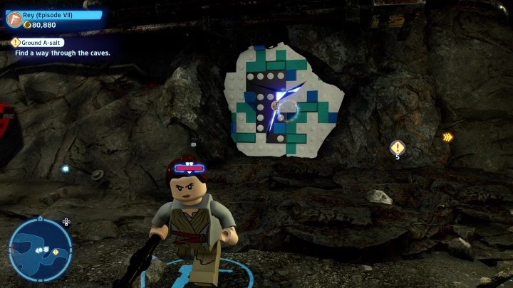 Kolejną część znajdziecie zamkniętą w niewielkiej jaskini - LEGO Skywalker Saga: Ostatni Jedi - lista znajdziek i nagrody - LEGO Skywalker Saga - poradnik do gry