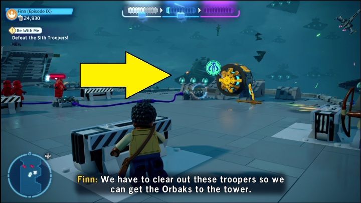 Idąc kawałek dalej dotrzecie do miejsca ze złotym klockiem - LEGO Skywalker Saga: Skywalker Odrodzenie - lista znajdziek i nagrody - LEGO Skywalker Saga - poradnik do gry