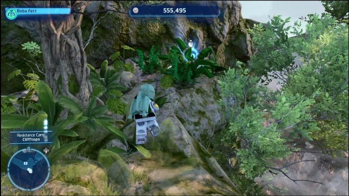 Ten klocek znajdziecie na samym krańcu góry, w południowej części lokacji - LEGO Skywalker Saga: Obóz ruchu oporu - lista wszystkich łamigłówek - LEGO Skywalker Saga - poradnik do gry