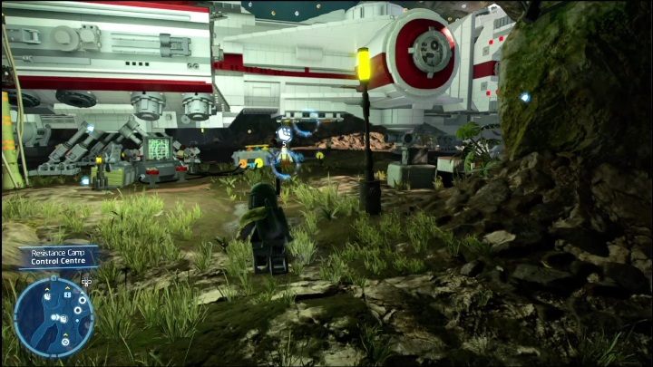 Ten klocek wymaga wykonania prostego zadania, do którego potrzebujecie postaci z mocą Jedi - LEGO Skywalker Saga: Obóz ruchu oporu - lista wszystkich łamigłówek - LEGO Skywalker Saga - poradnik do gry