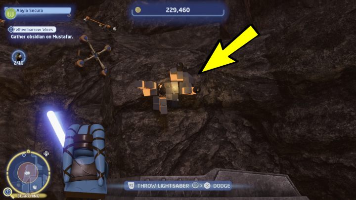 Polećcie do kompleksu kopalnianego (Mining Complex) na planecie Mustafar i odwiedźcie wszystkie obszary poszukiwań - LEGO Skywalker Saga: Taczkowe trudności (Wheelbarrow Woes) - solucja, opis przejścia - LEGO Skywalker Saga - poradnik do gry