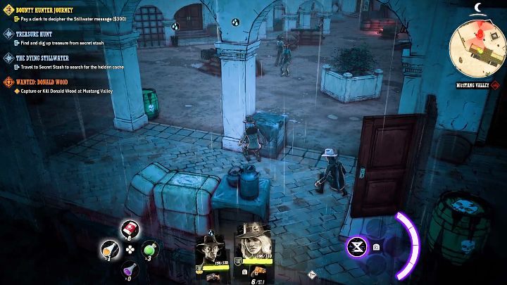 Jeśli chcecie przekraść się pomiędzy przeciwnikami, najlepiej jest ukucnąć, aby poruszać się jak najciszej - Weird West: Walka - Weird West - poradnik do gry